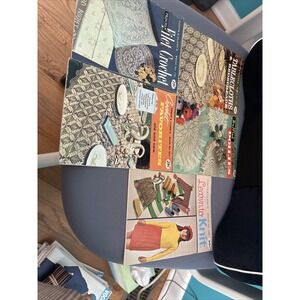 vintage lot of 5‎ Coats and Clarks Books (8)